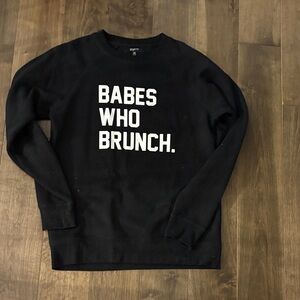 Brunette The Label Black Crewneck Sweater